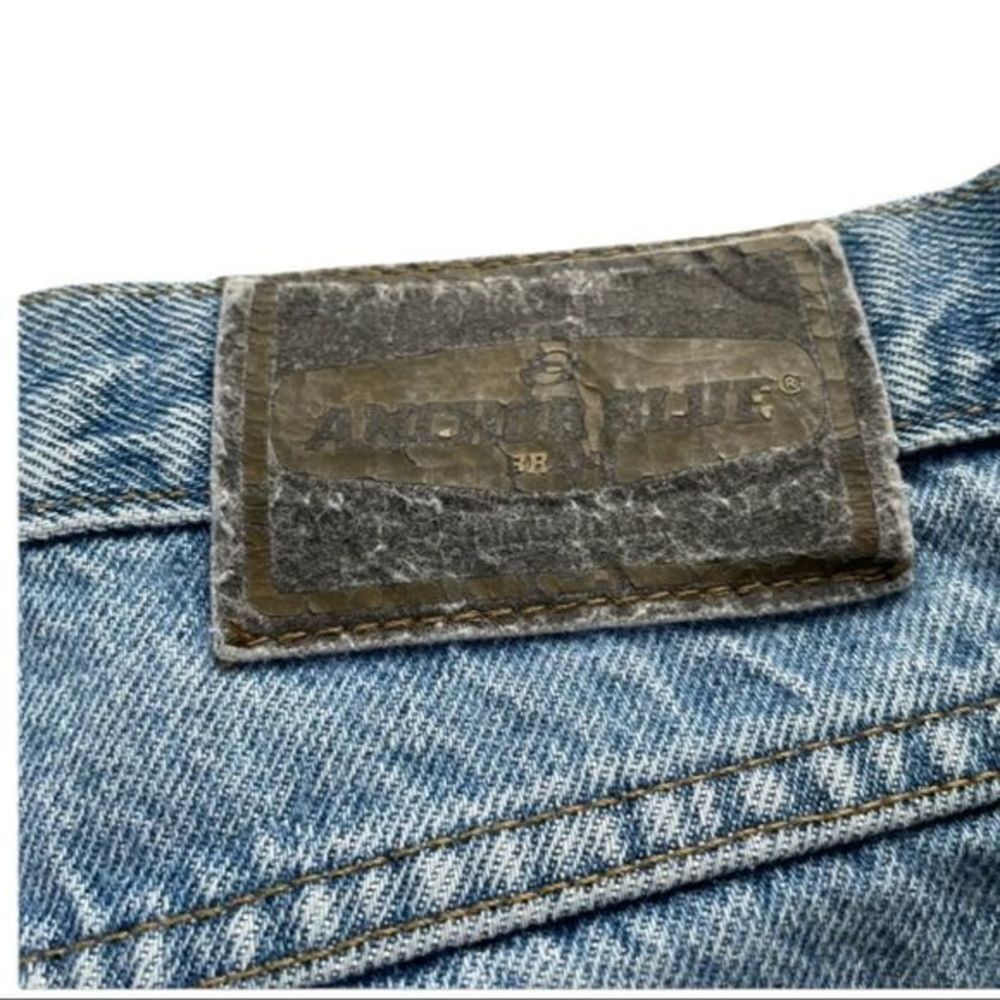 Vintage‎ Anchor Blue Loose cut off Jean shorts 38 - Picture 6 of 6